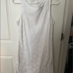 White crochet Shift dress
